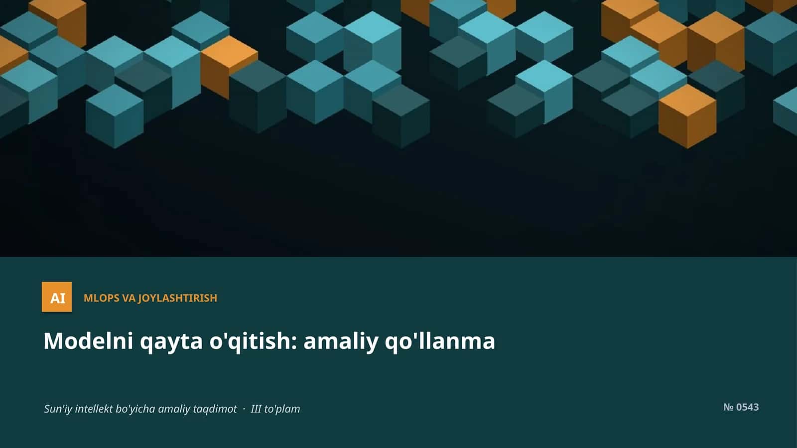 MLOps va Joylashtirish 1