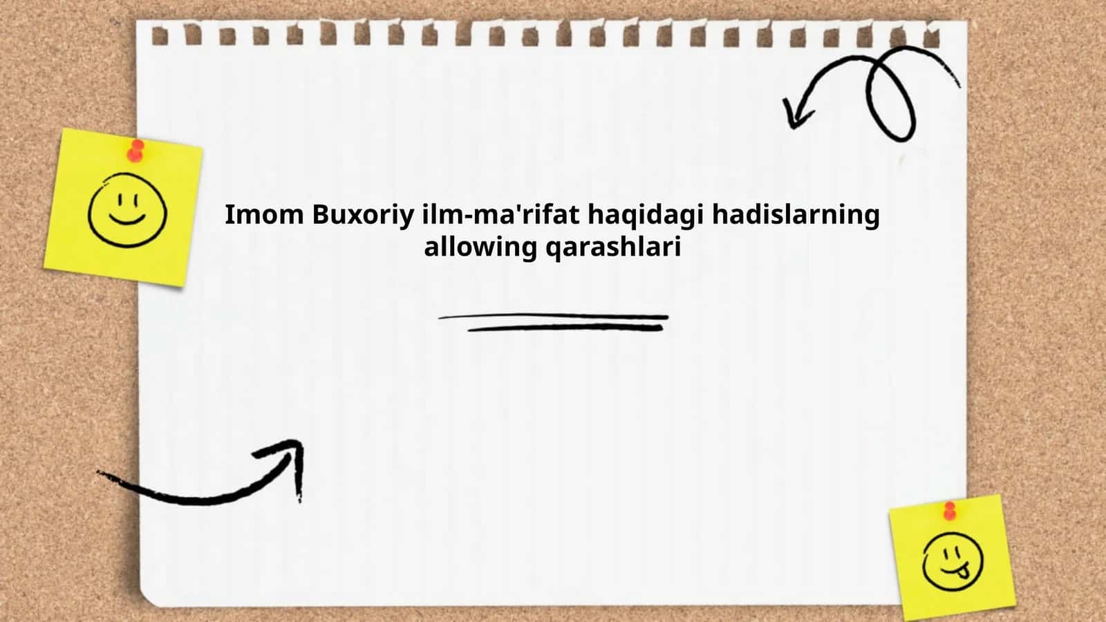 Imom Buxoriy ilm-ma'rifat haqidagi hadislarning allowing qarashlari 1