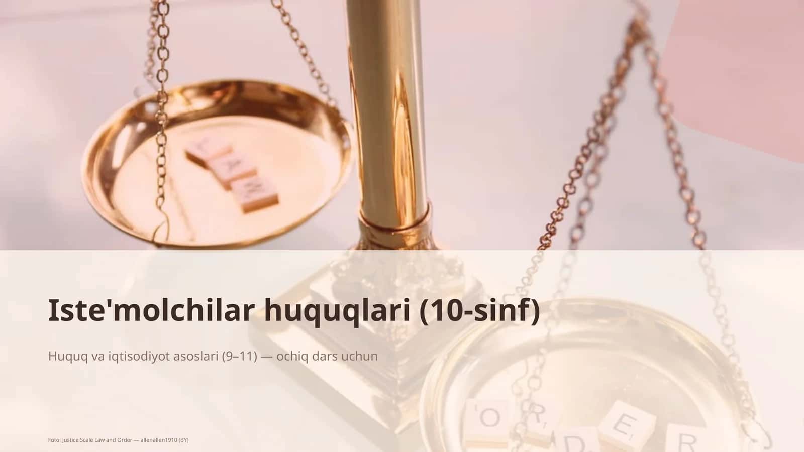 Iste'molchilar huquqlari (10-sinf) 1