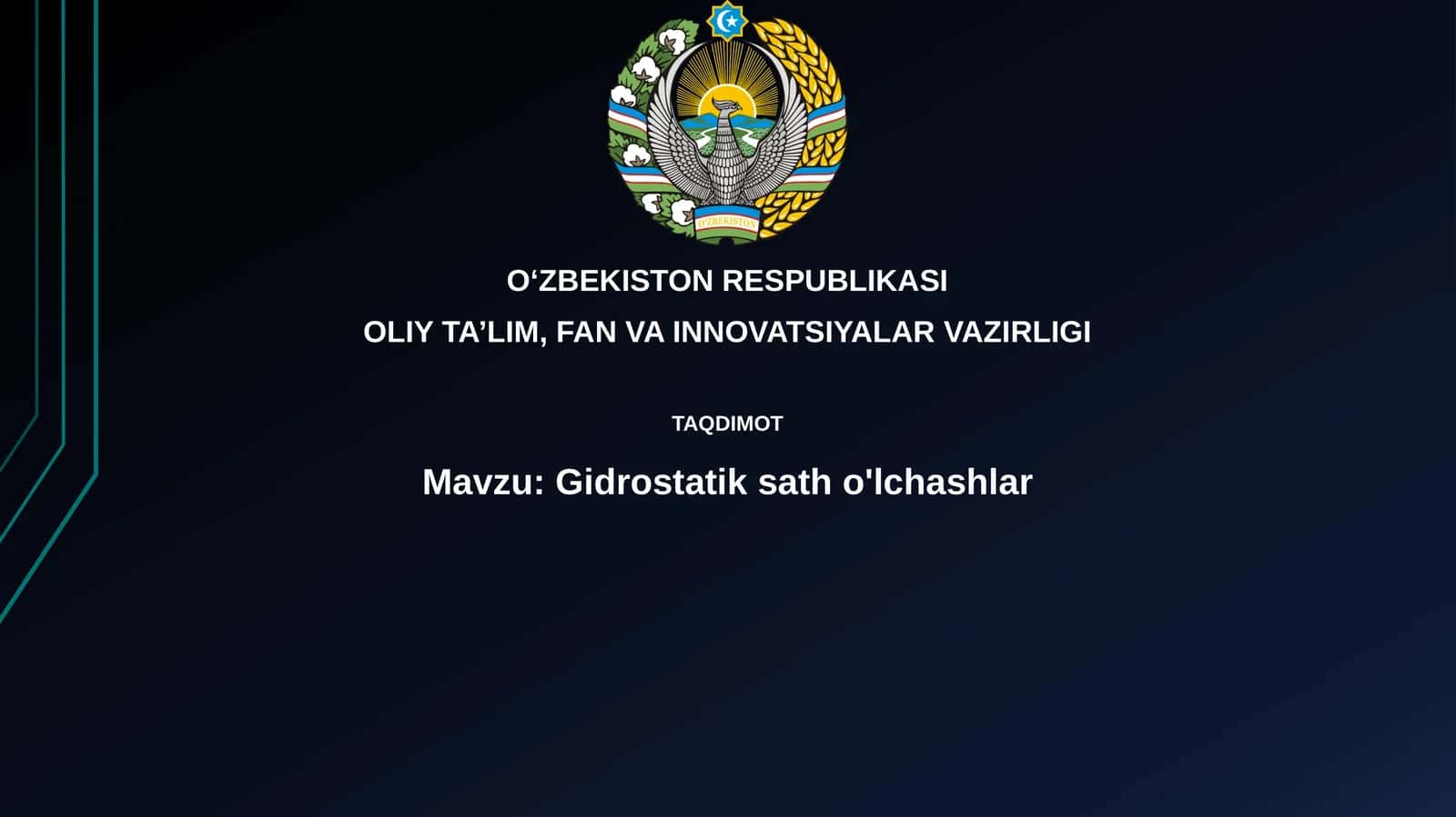 Gidrostatiksatho'lchashlar 1