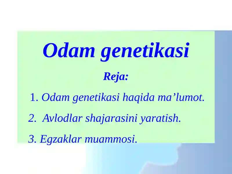 Odam Genetikasi