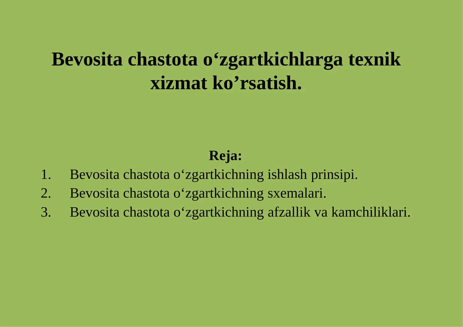 Bevosita chastota 6000o‘zgartkichlari 1