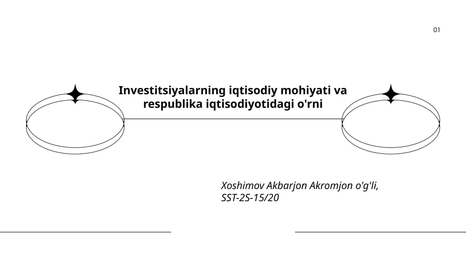 Investitsiyalarning iqtisodiy mohiyati va respublika iqtisodiyotidagi o'rni 1