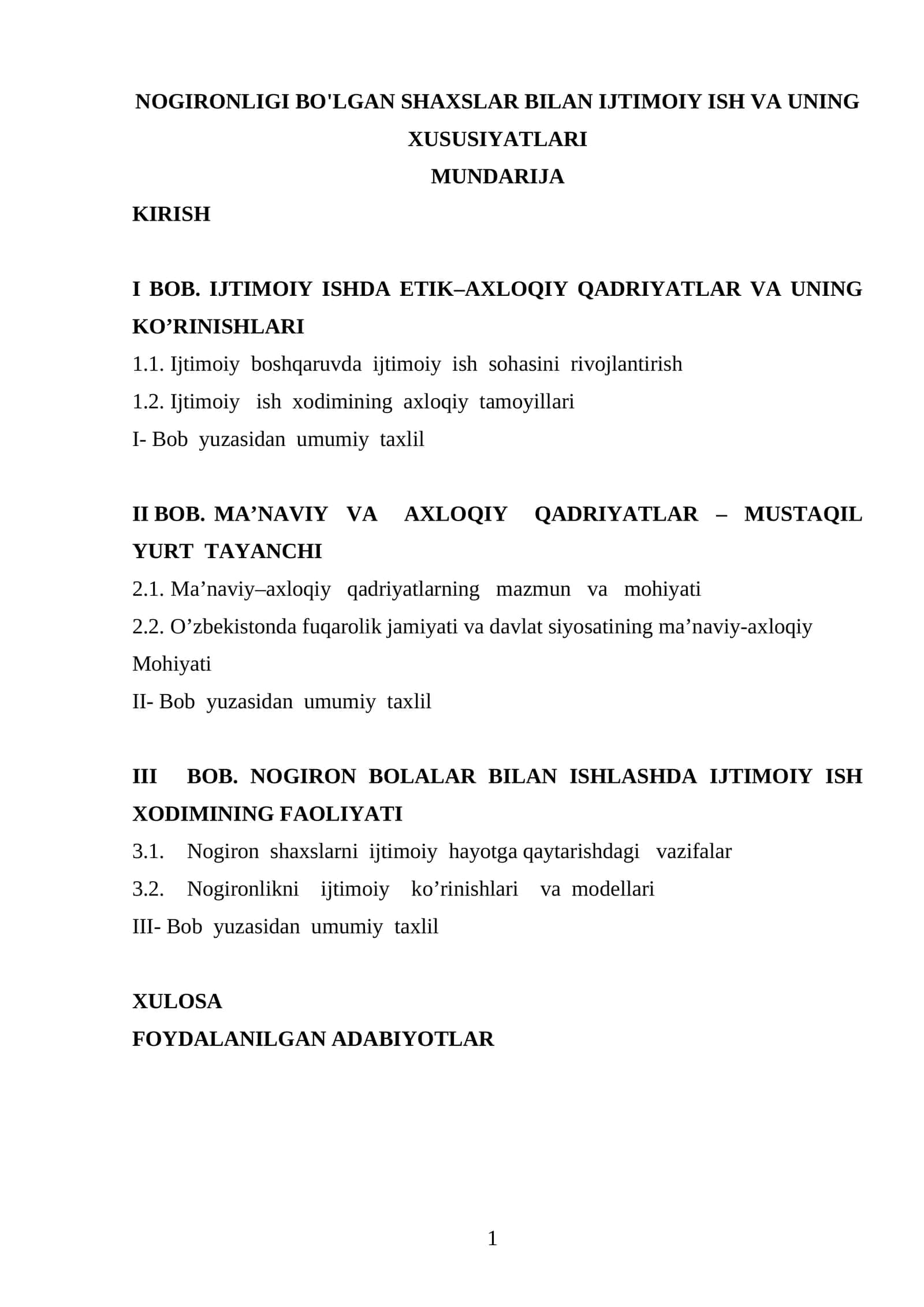 NOGIRONLIGI BO'LGAN SHAXSLAR BILAN IJTIMOIY ISH VA UNING XUSUSIYATLARI 1