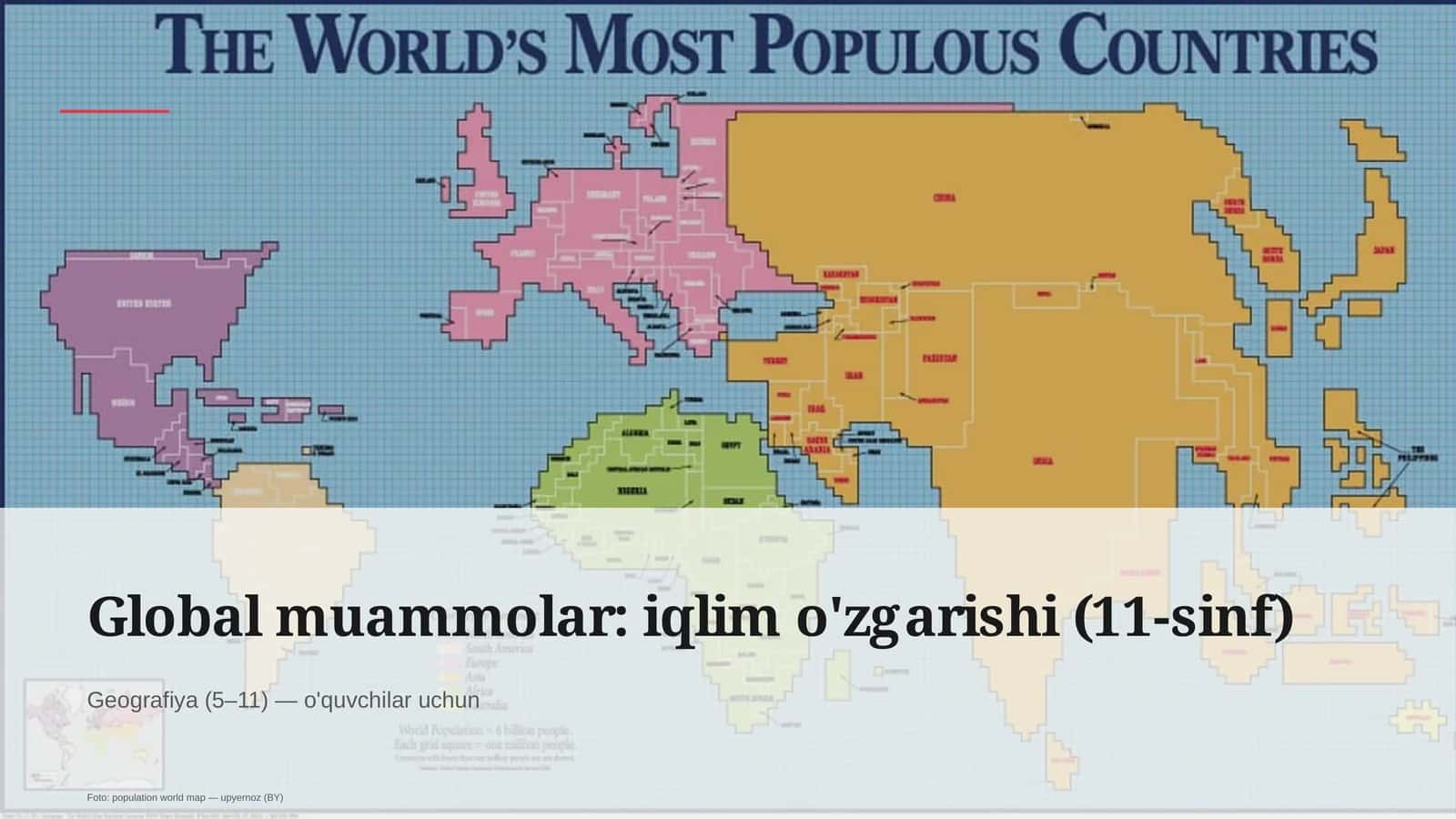 Global muammolar: iqlim o'zgarishi (11-sinf) 1