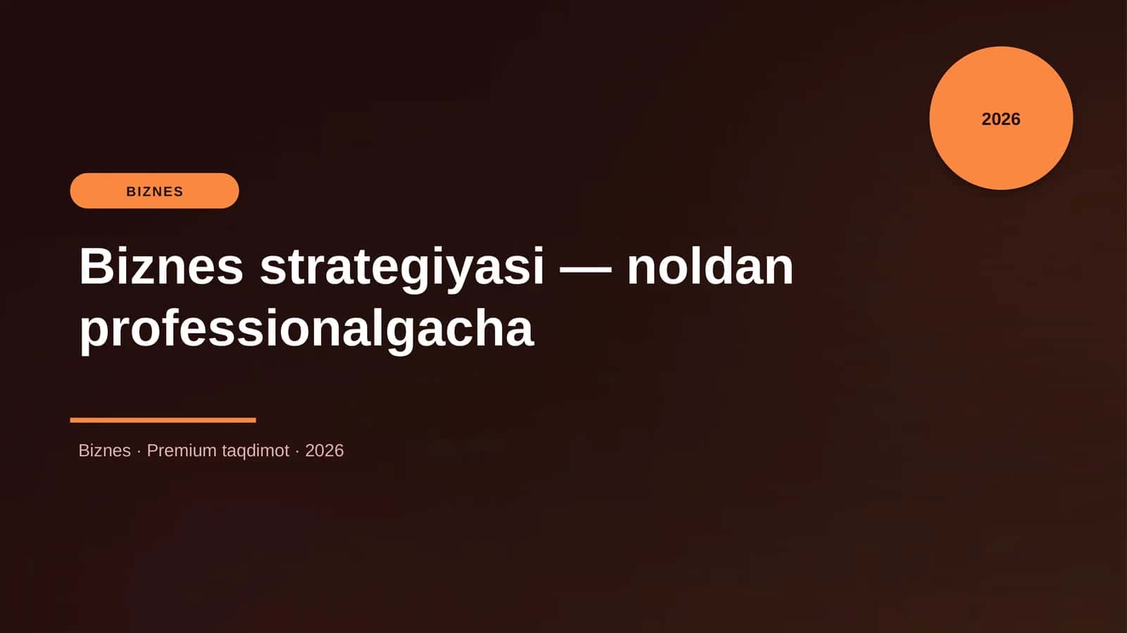 Biznes strategiyasi — noldan professionalgacha 1