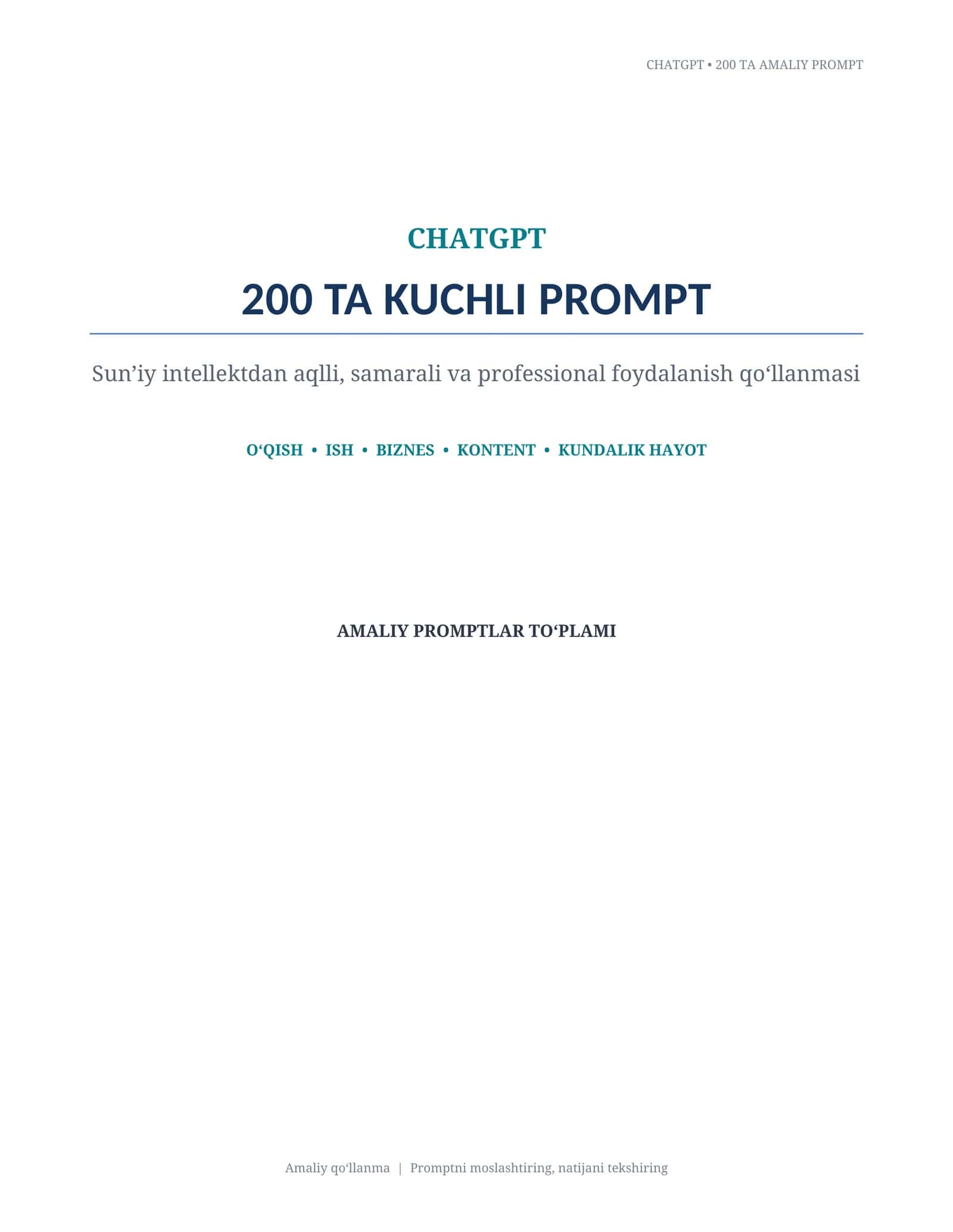 200 TA AMALIY PROMPT 1