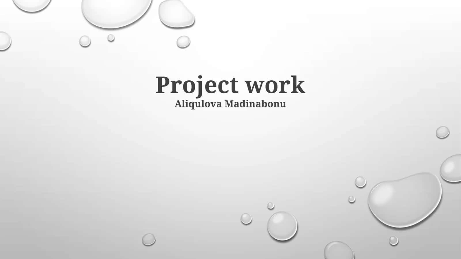 Project work 1
