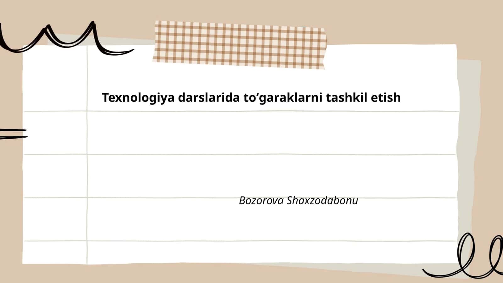 Texnologiya darslarida toʻgaraklarni tashkil etish 1