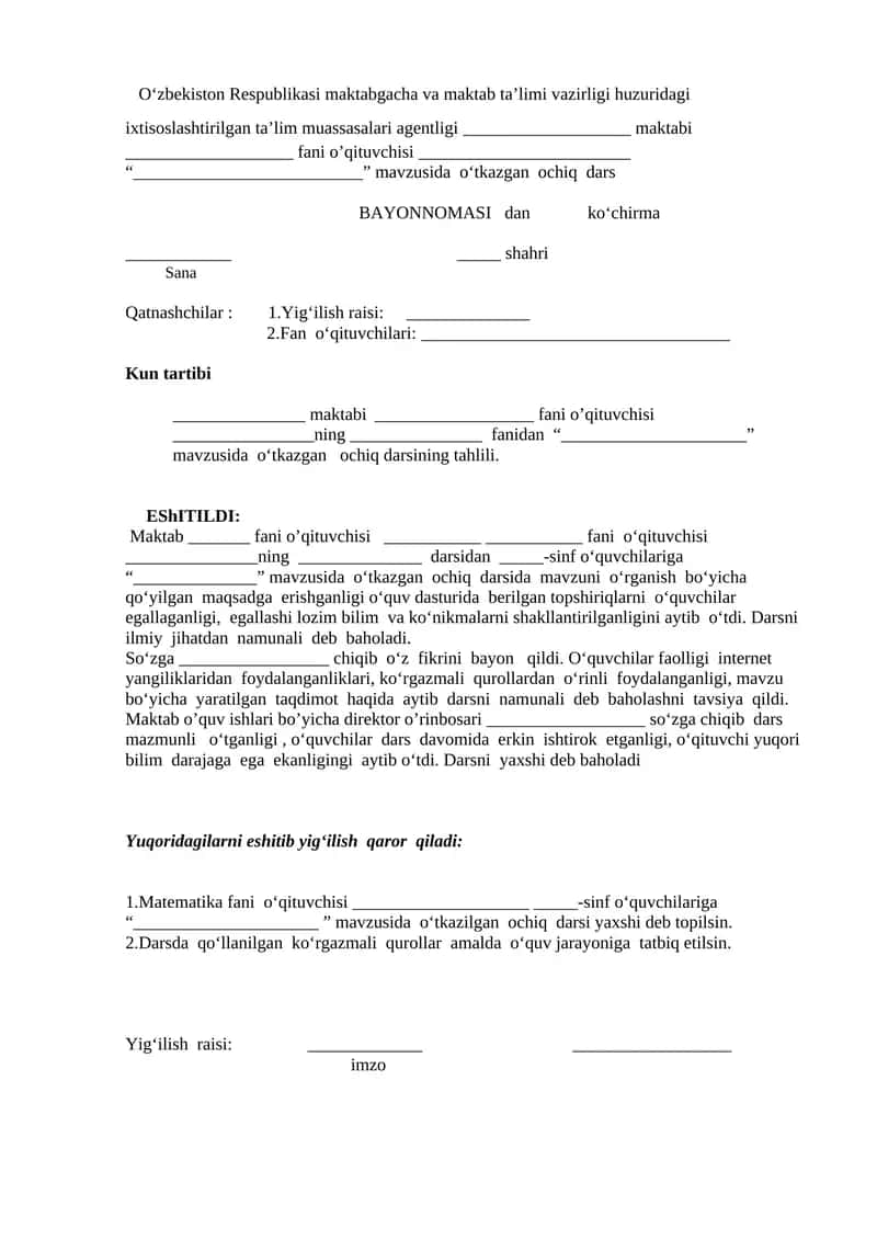 Ochiq dars bayonomasi 1