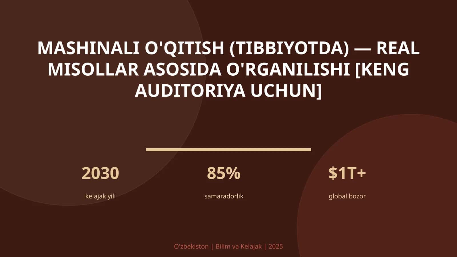 Mashinali o'qitish (tibbiyotda) — real misollar asosida o'rganilishi [keng auditoriya uchun] 1