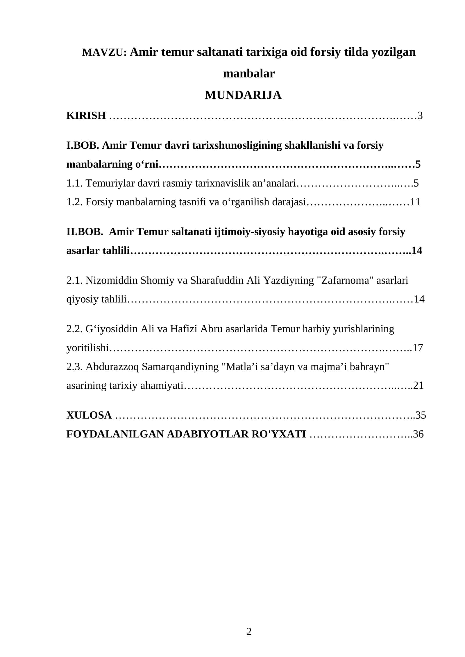 Amir temur saltanati tarixiga oid forsiy tilda yozilgan manbalar 1