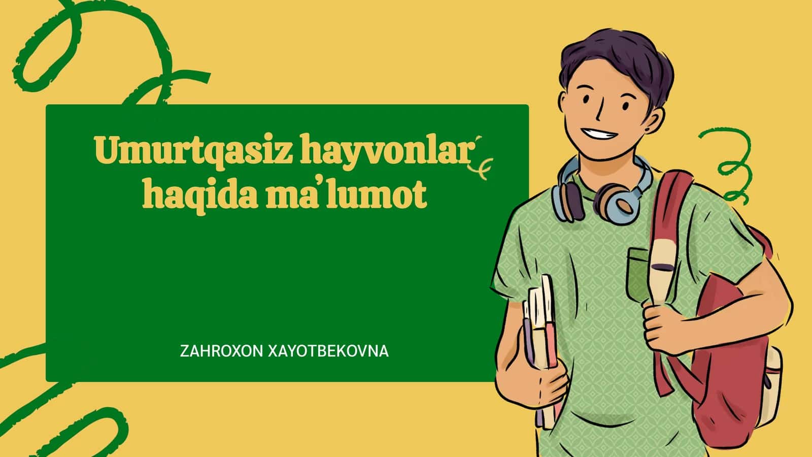 Umurtqasiz hayvonlar haqida maʼlumot 1
