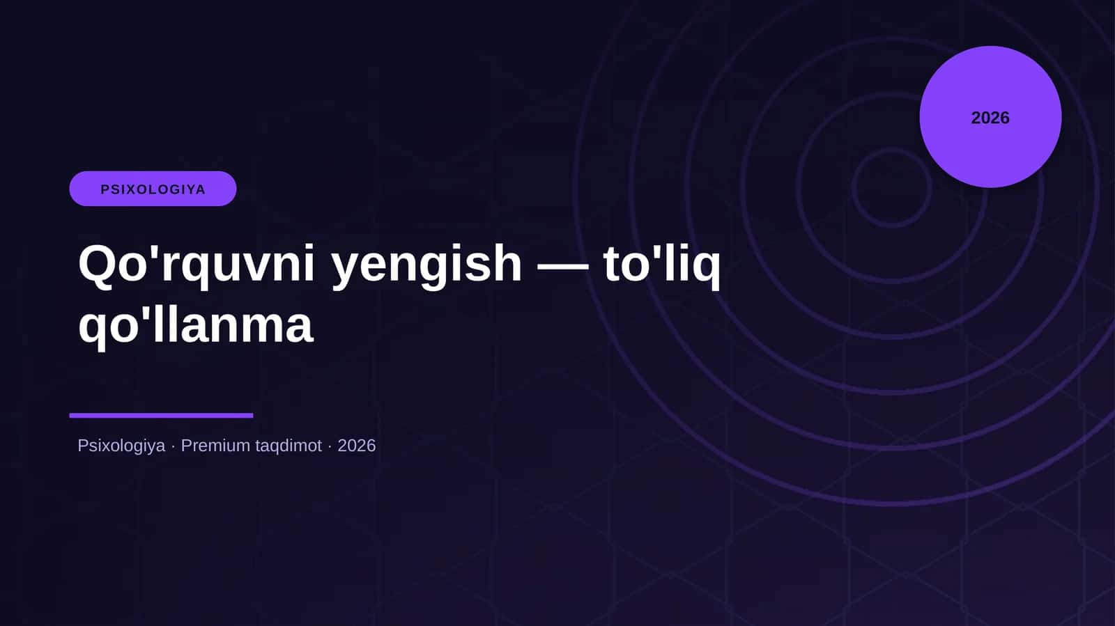 Qo'rquvni yengish — to'liq qo'llanma 1