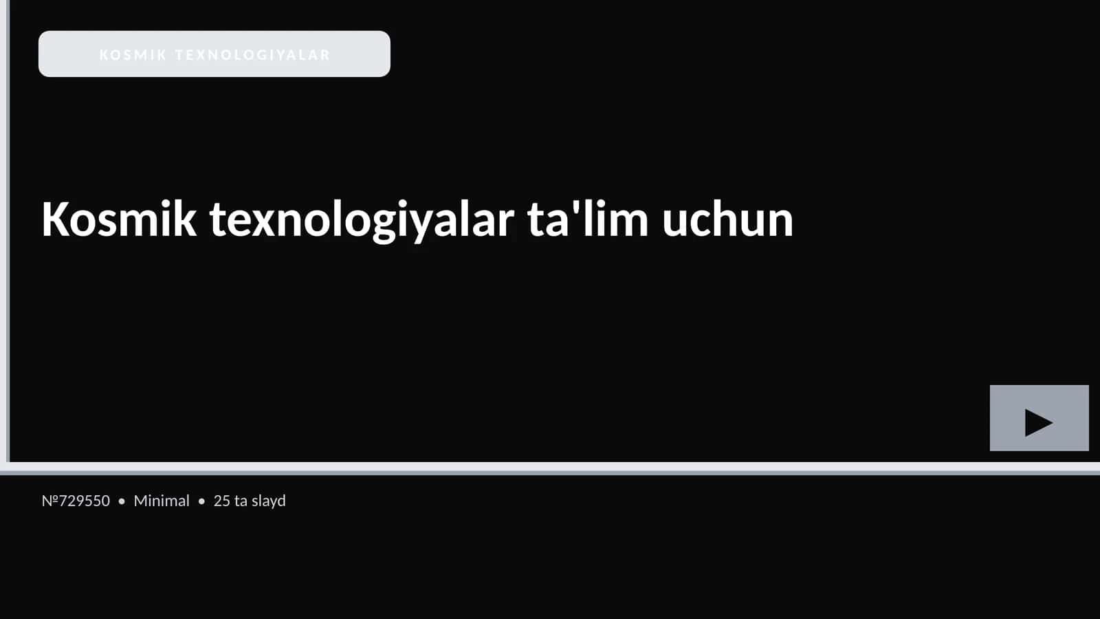 Kosmik texnologiyalar ta'lim uchun 1