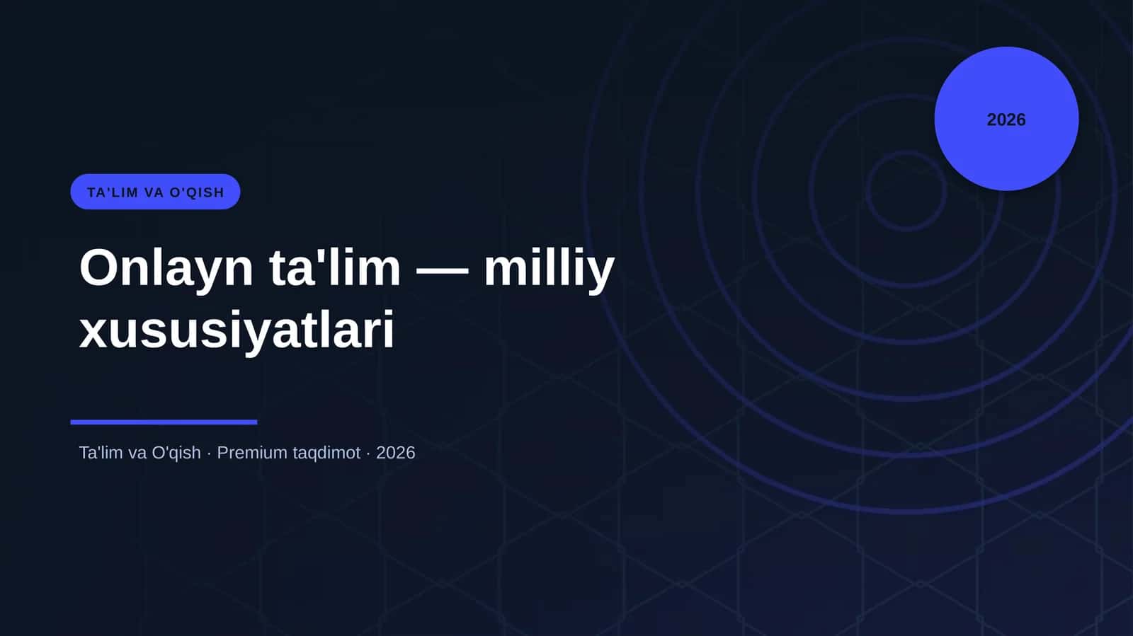 Onlayn ta'lim — milliy xususiyatlari 1