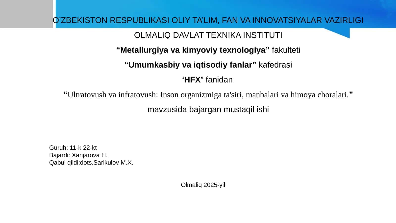 Ultratovush va infratovush: Inson organizmiga ta'siri, manbalari va himoya choralari 1