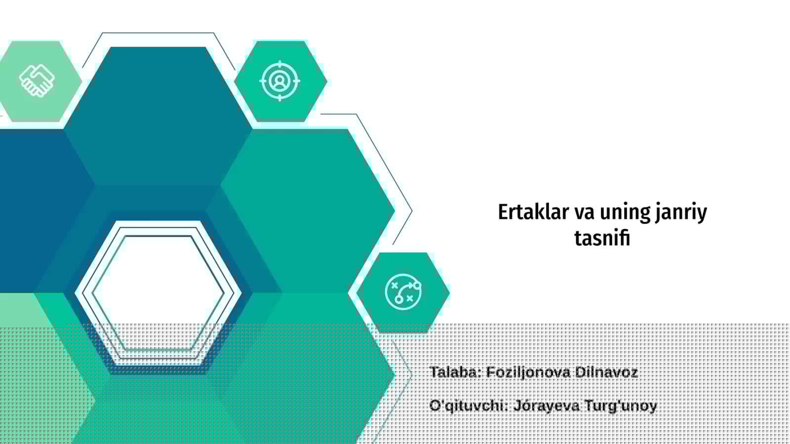 Ertaklar va uning janriy tasnifi 1