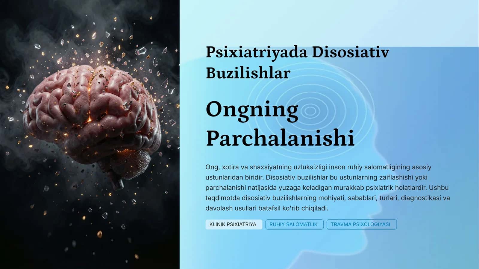 Psixiatriyada Disosiativ Buzilishlar 1