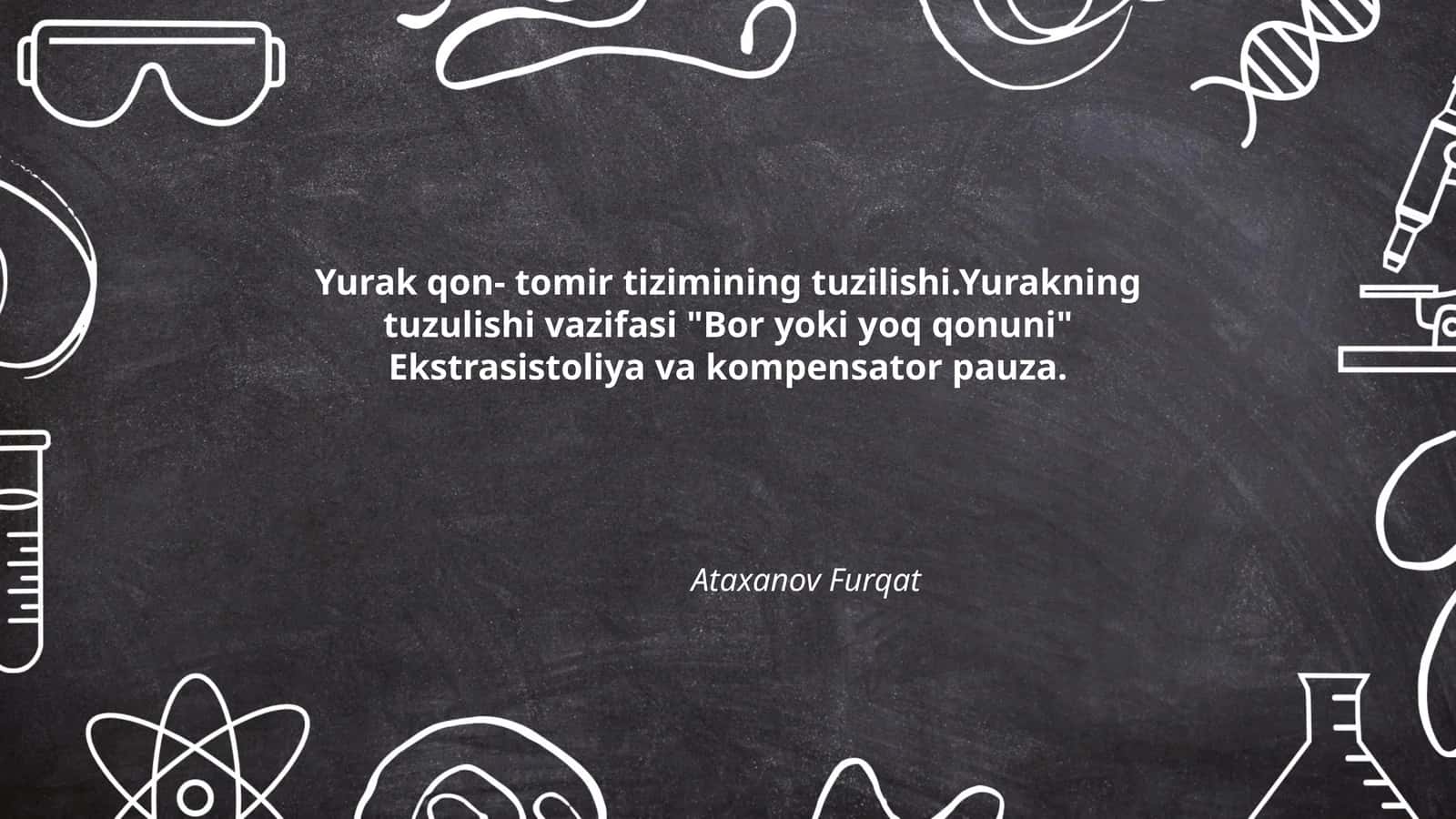 Yurak qon- tomir tizimining tuzilishi 1
