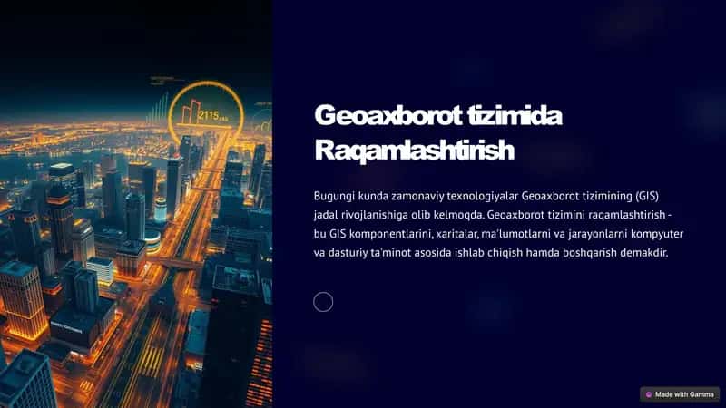 Geoaxborot tizimida Raqamlashtirish 1