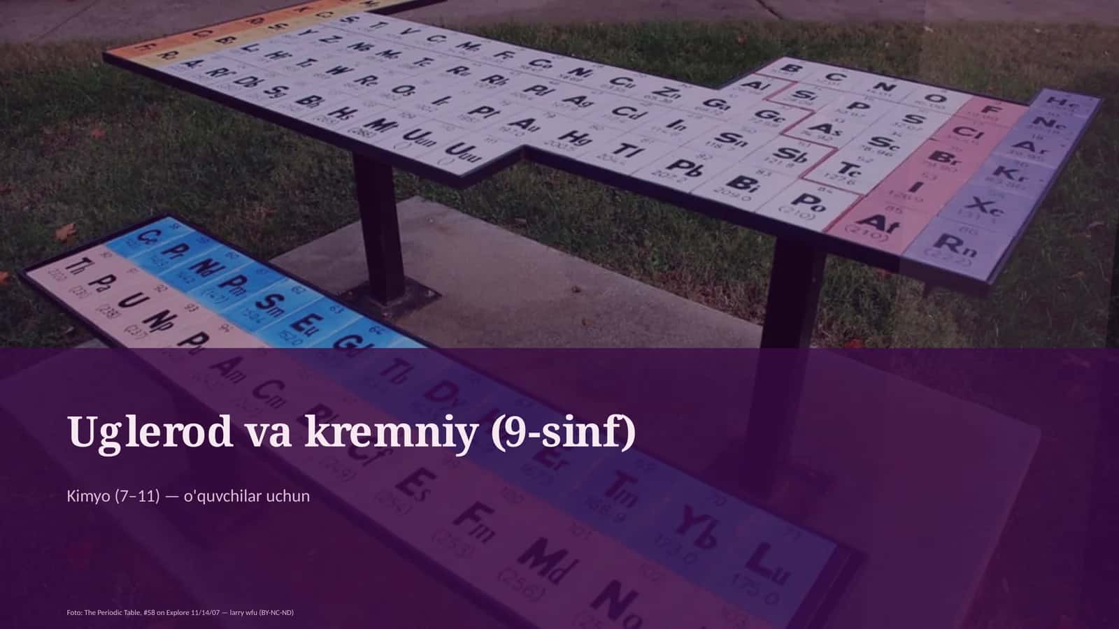 Uglerod va kremniy (9-sinf) 1
