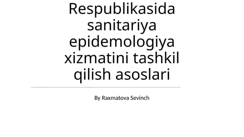 Yuqumli Kasalliklar Profilaktikasi 1