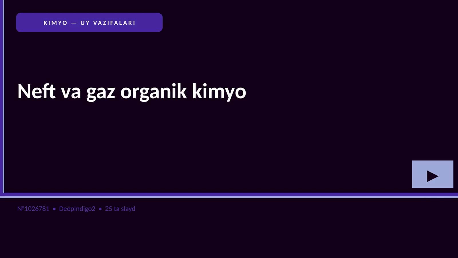 Neft va gaz organik kimyo 1
