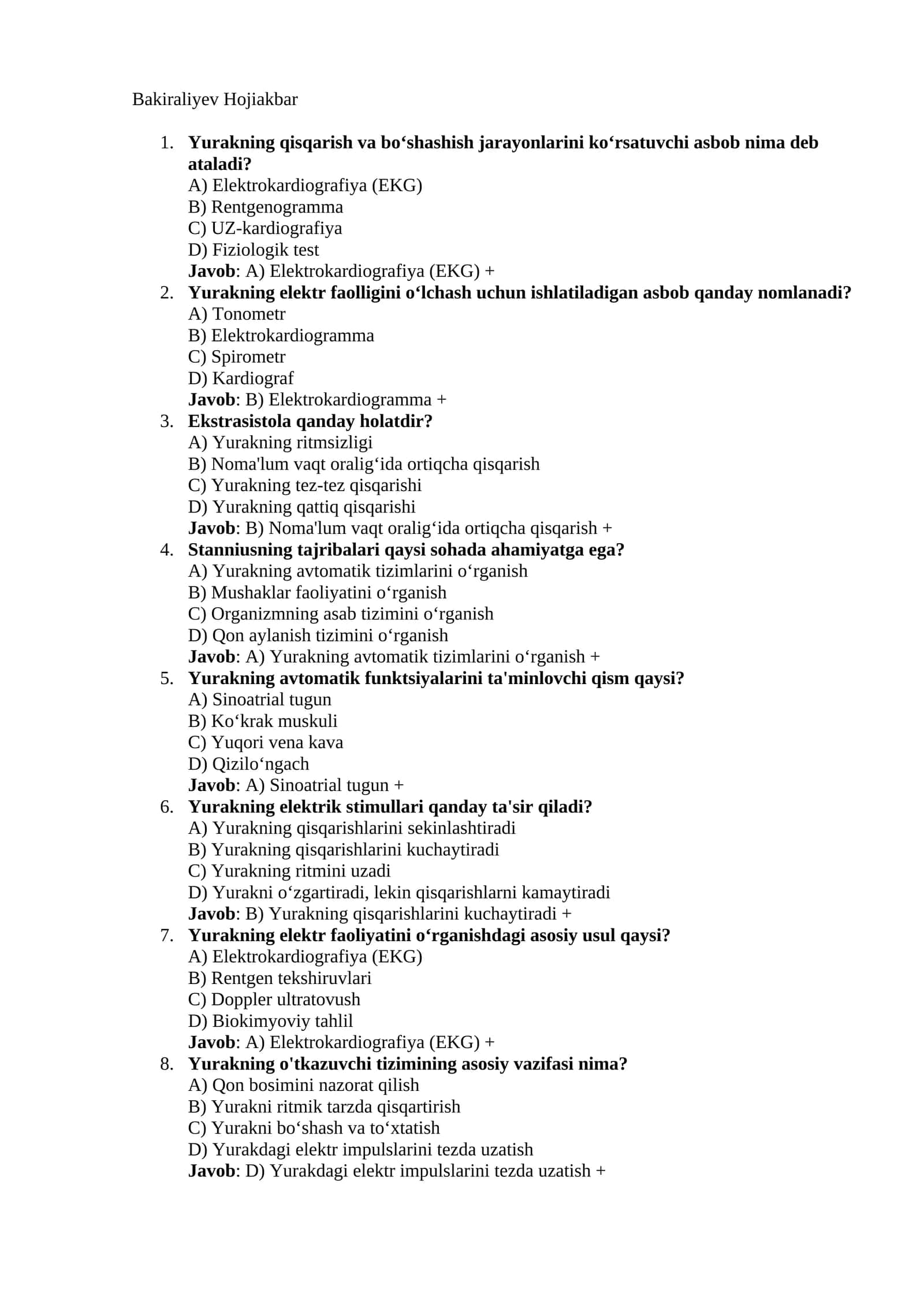 Stanniusning tajribalari 1