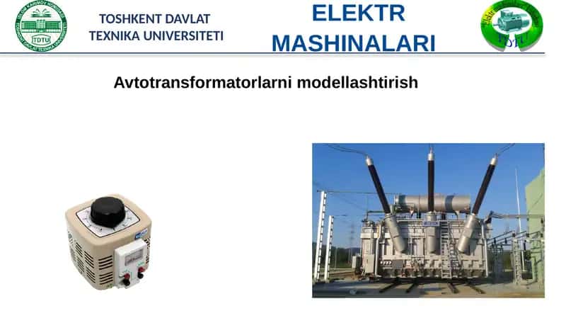 Avtotransformatorlarni modellashtirish 1