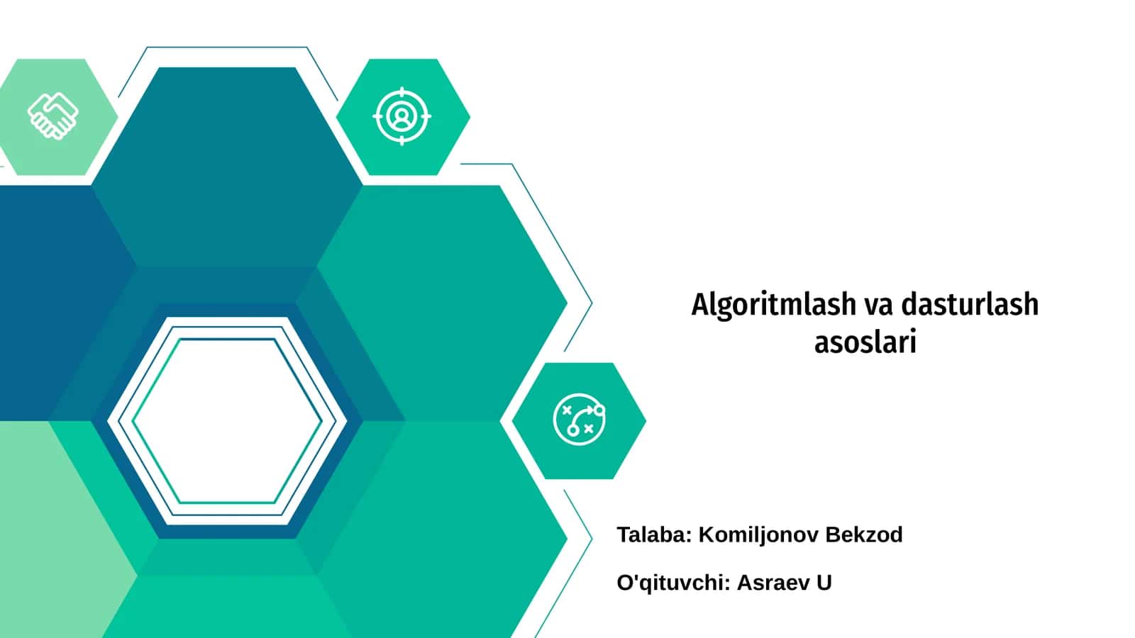 Algoritmlash va dasturlash asoslari 1