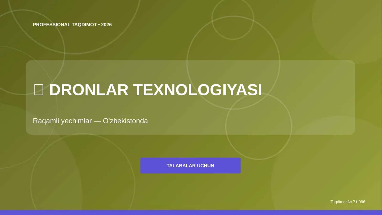 DRONLAR TEXNOLOGIYASI 1