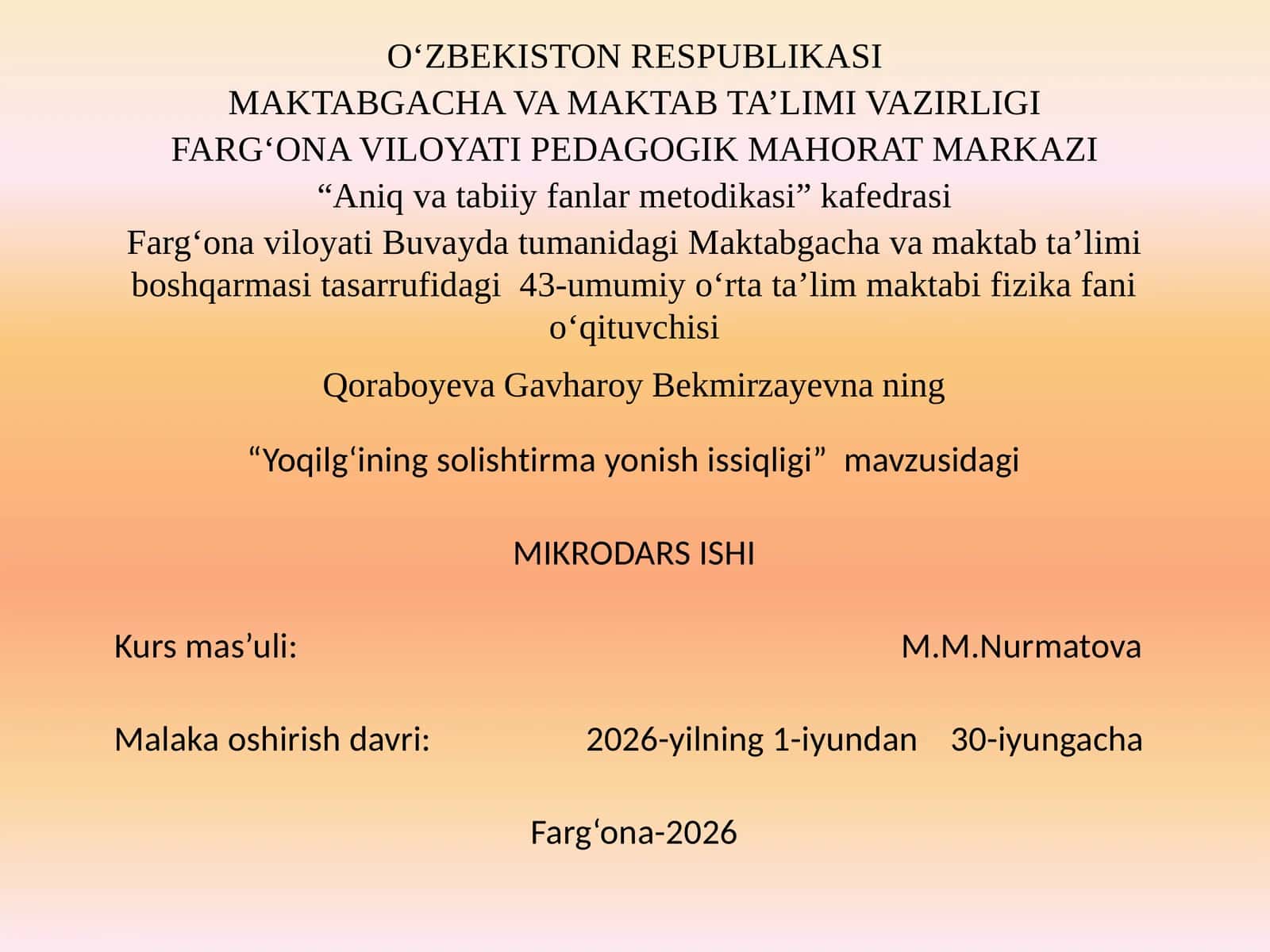 "Yoqilg‘inings olishtirma yonishissiqliği" 1