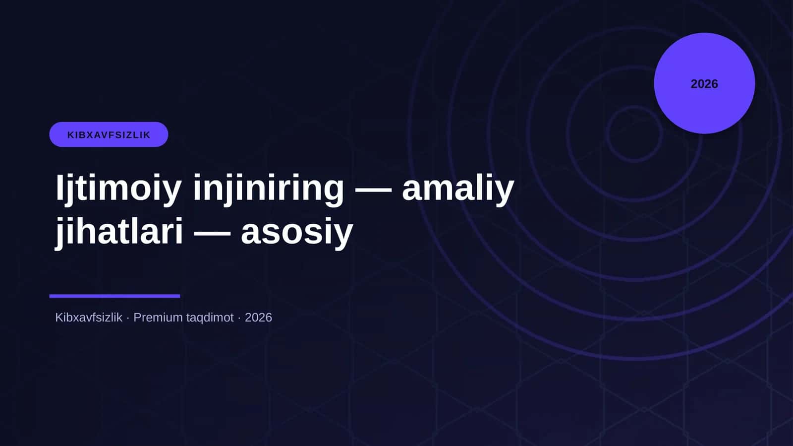 Ijtimoiy injiniring — amaliy jihatlari — asosiy 1