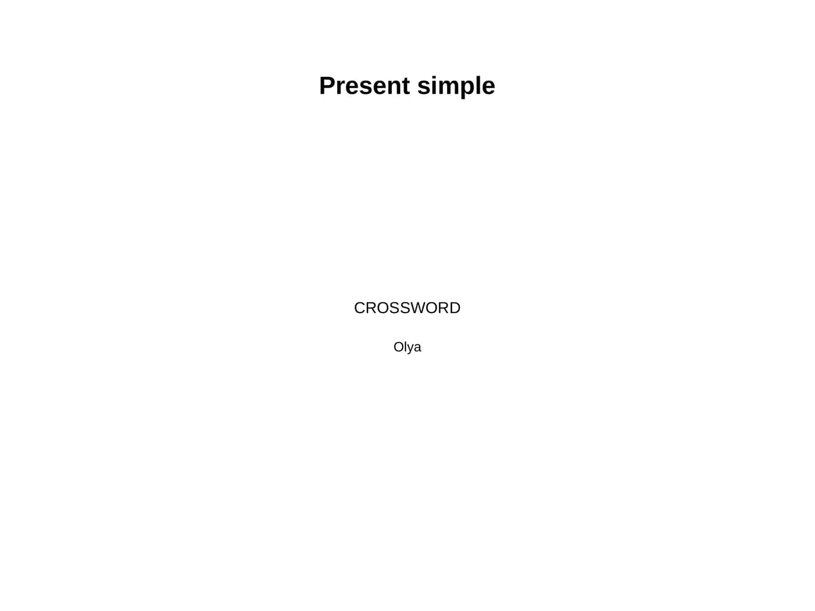 Present simple 1