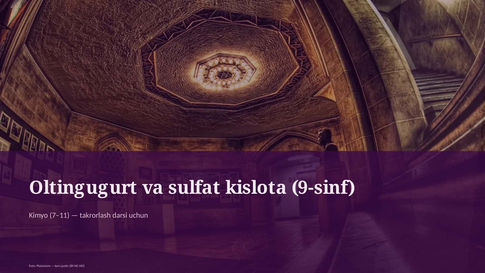 Oltingugurt va sulfat kislota (9-sinf) 1