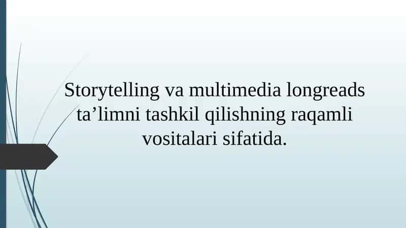 Multimediali Longreads 1