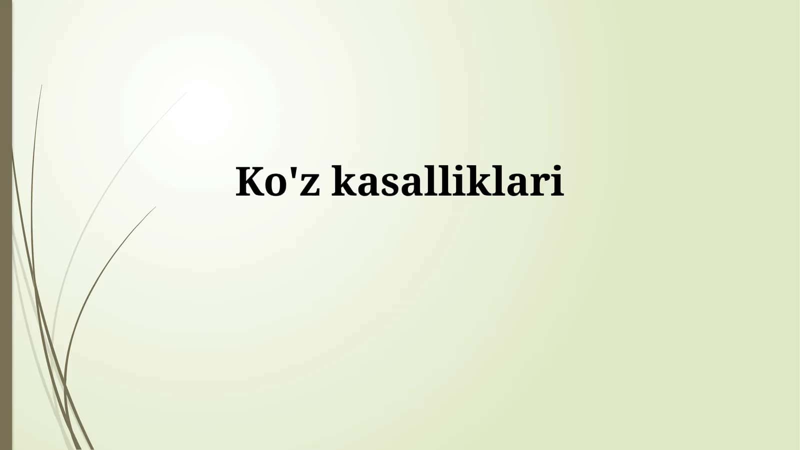 Ko'zkasalliklari 1