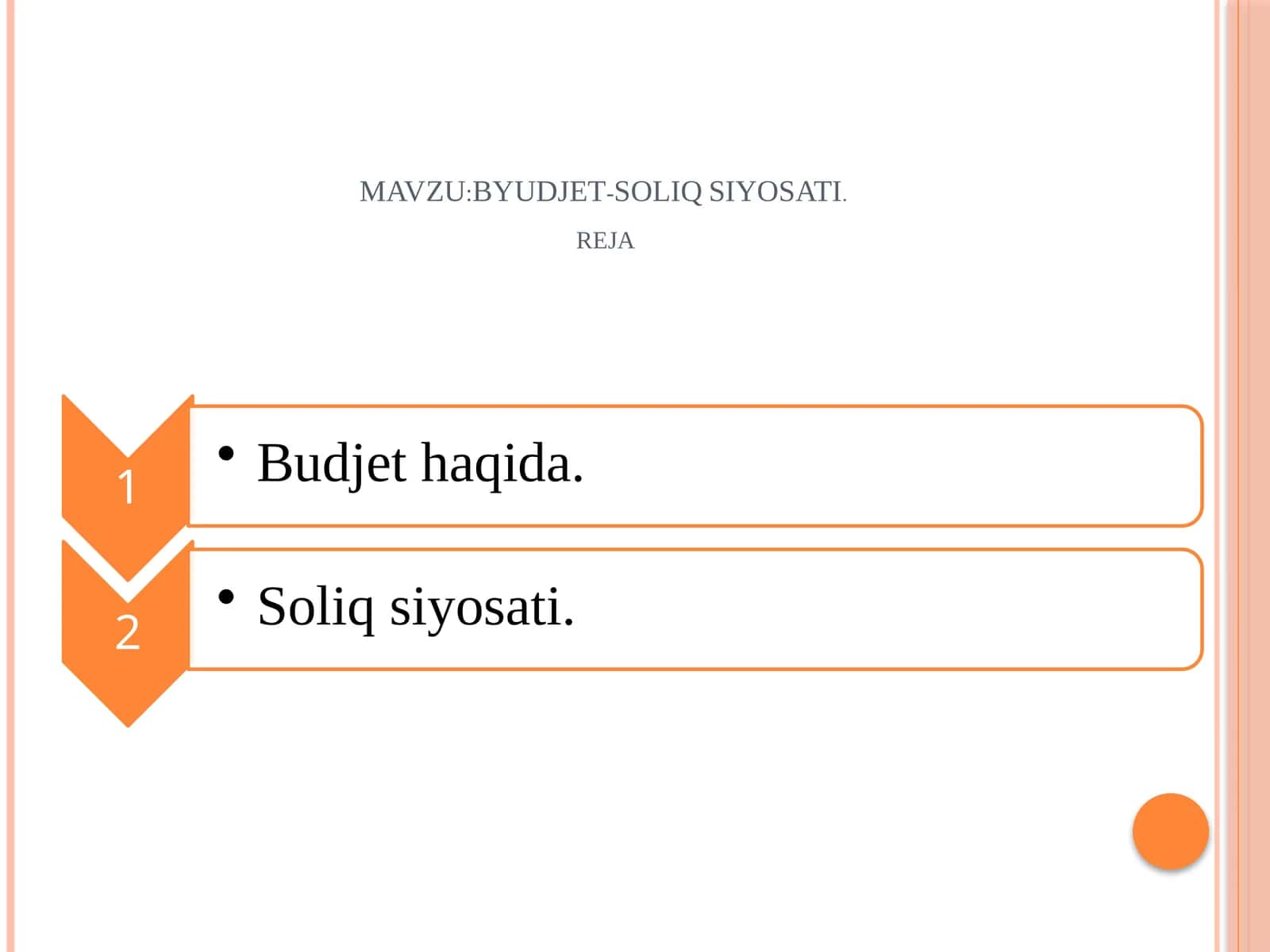 BYUDJET-SOLIQ SIYOSATI 1
