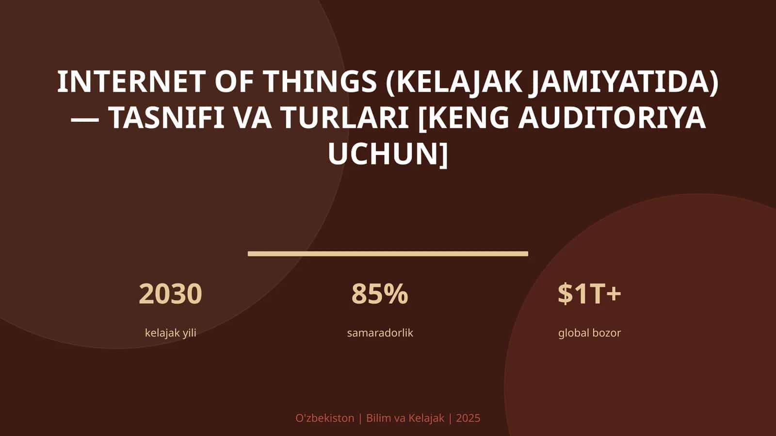 Internet of Things (kelajak jamiyatida) — tasnifi va turlari [keng auditoriya uchun] 1