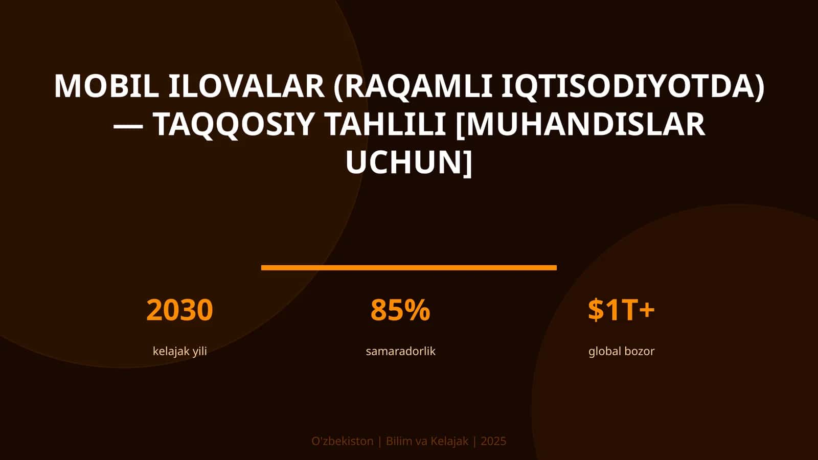 Mobil ilovalar (raqamli iqtisodiyotda) — taqqosiy tahlili [muhandislar uchun] 1