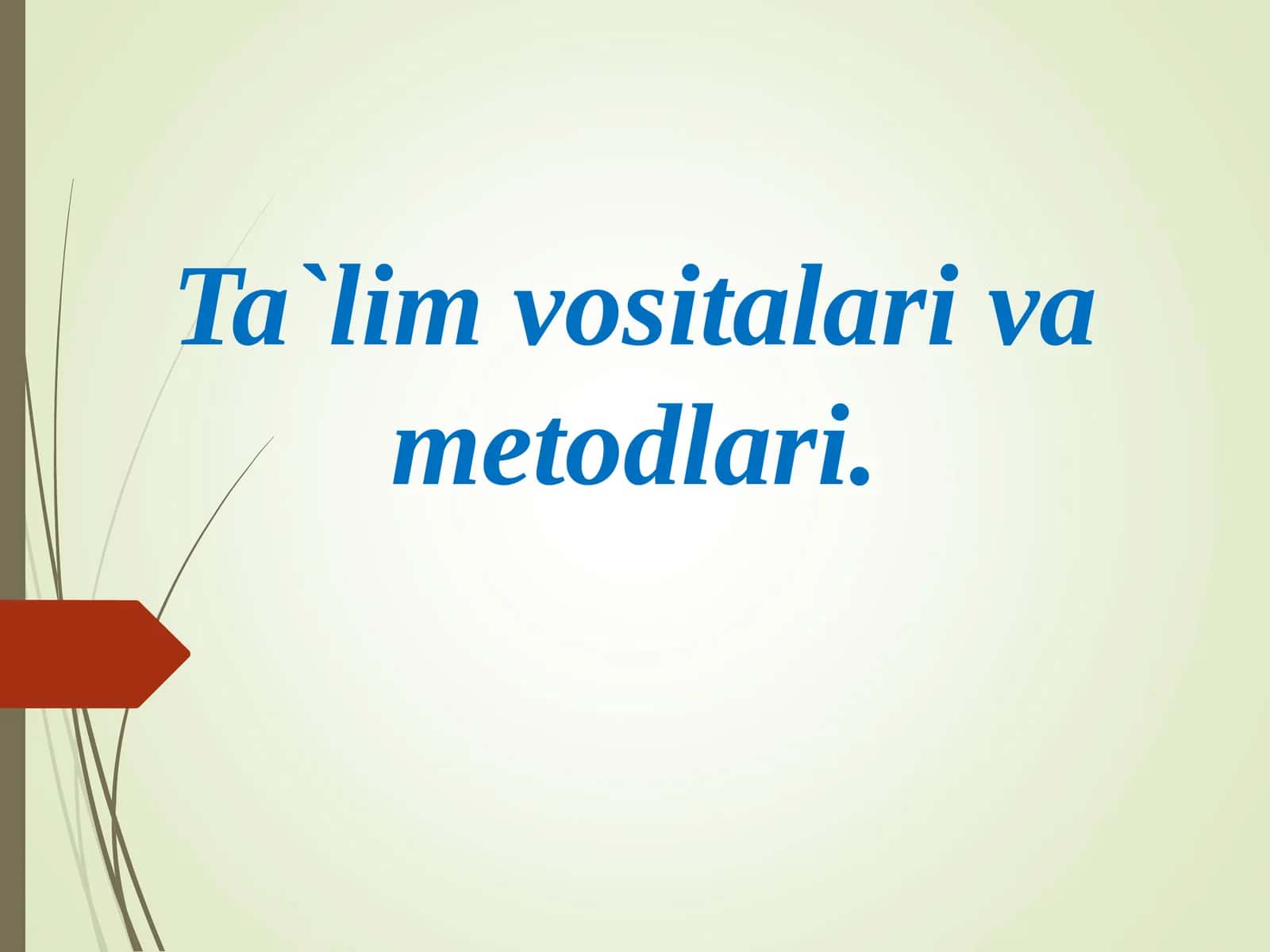 Ta`lim vositalari va metodlari 1