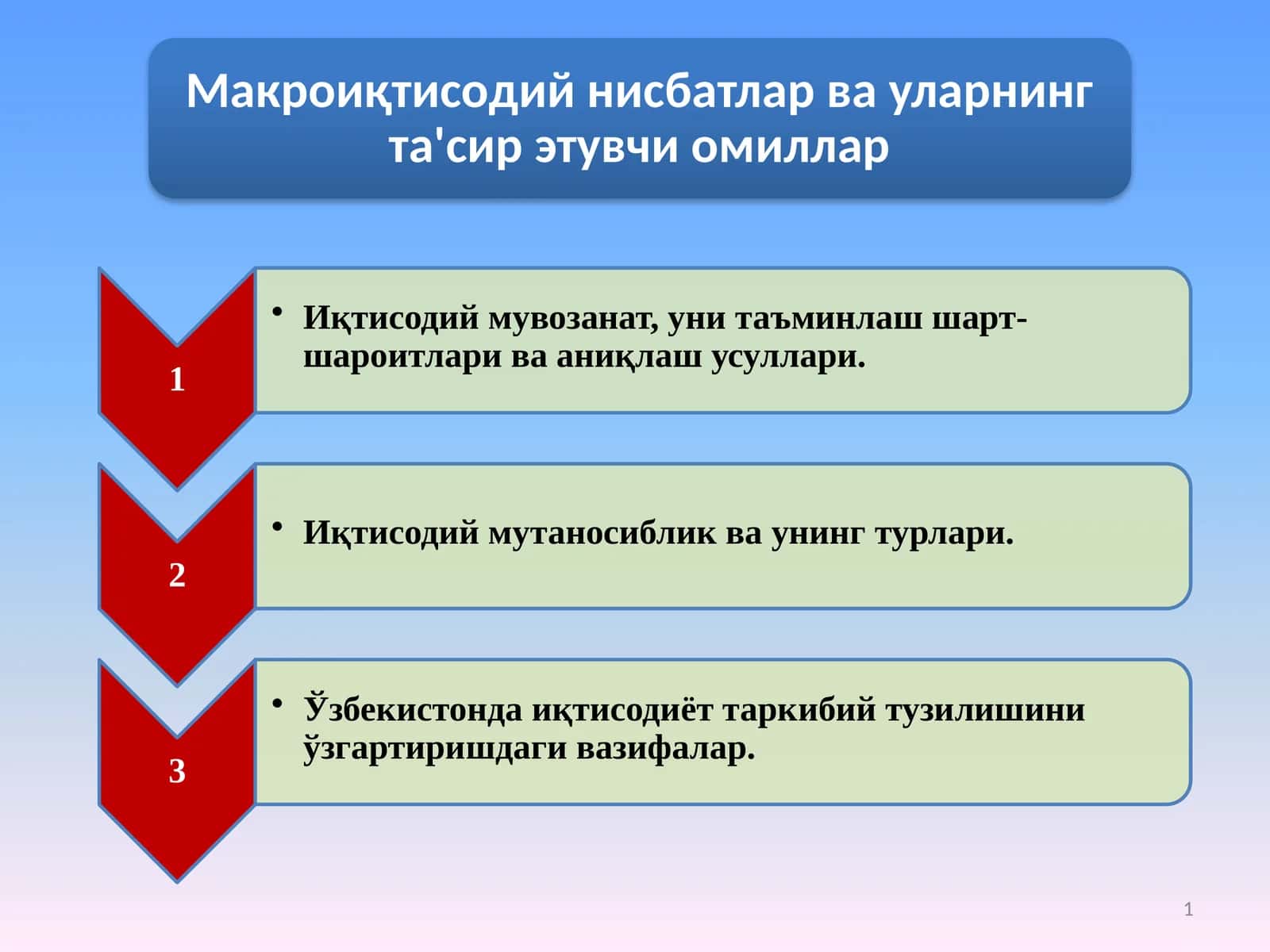 Иқтисодий мувозанат 1