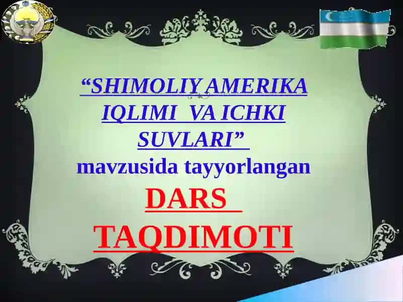 GEOGRAFIYA- TABIIY FANLAR SULTONIDIR-