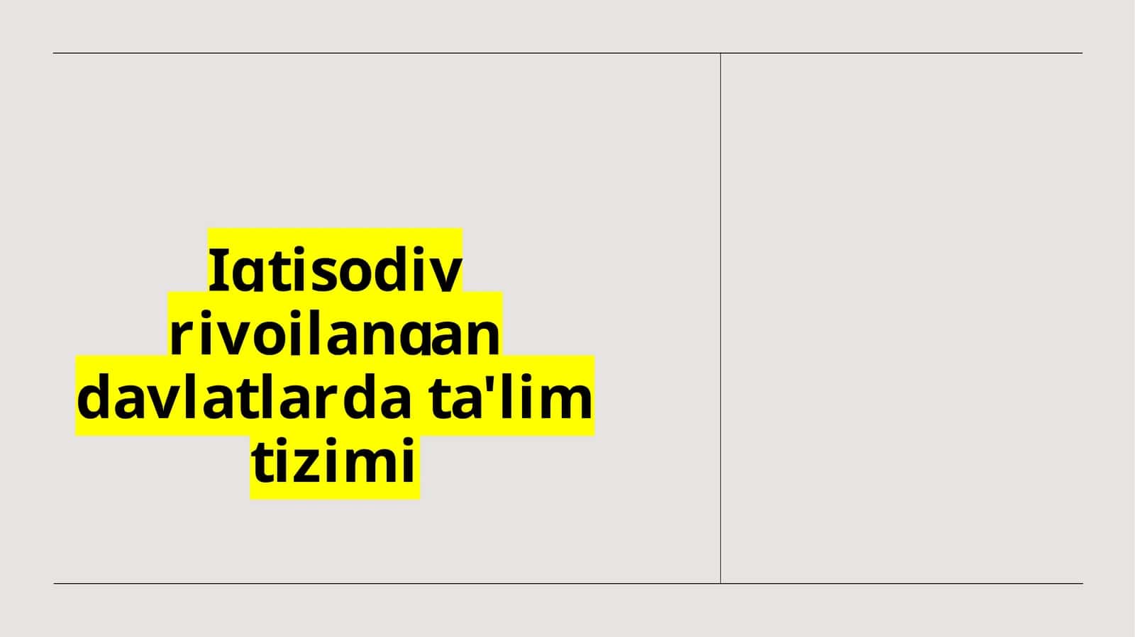 Rivojlangan davlatlarda ta'lim tizimi 1