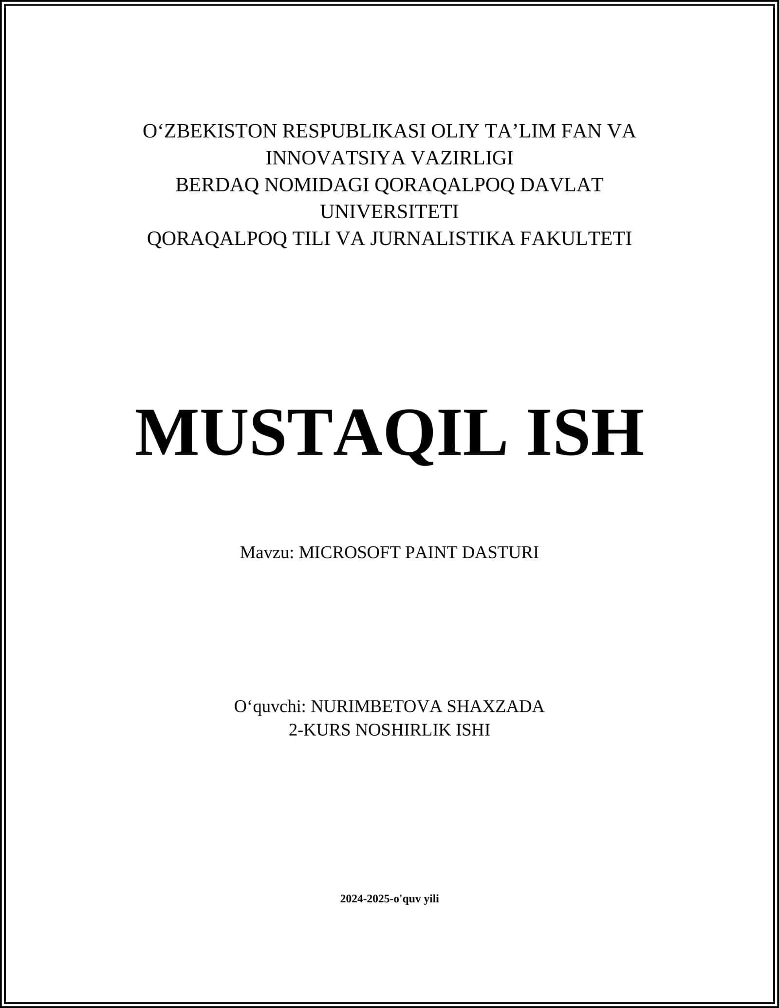 MICROSOFT PAINT DASTURI 1
