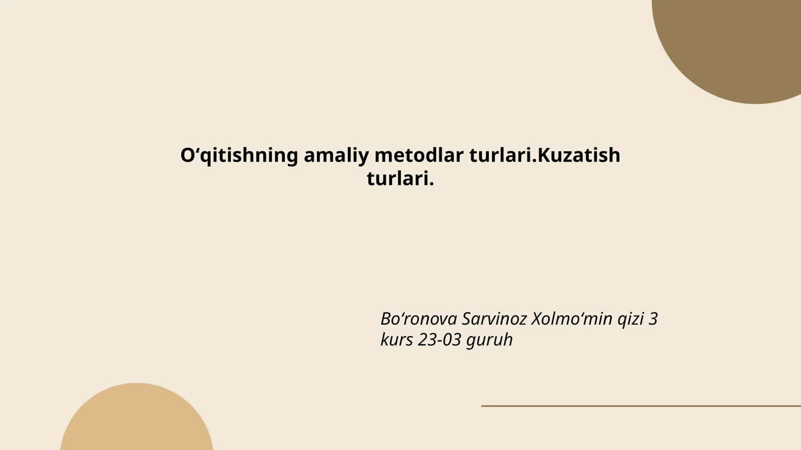 Kuzatish turlari 1