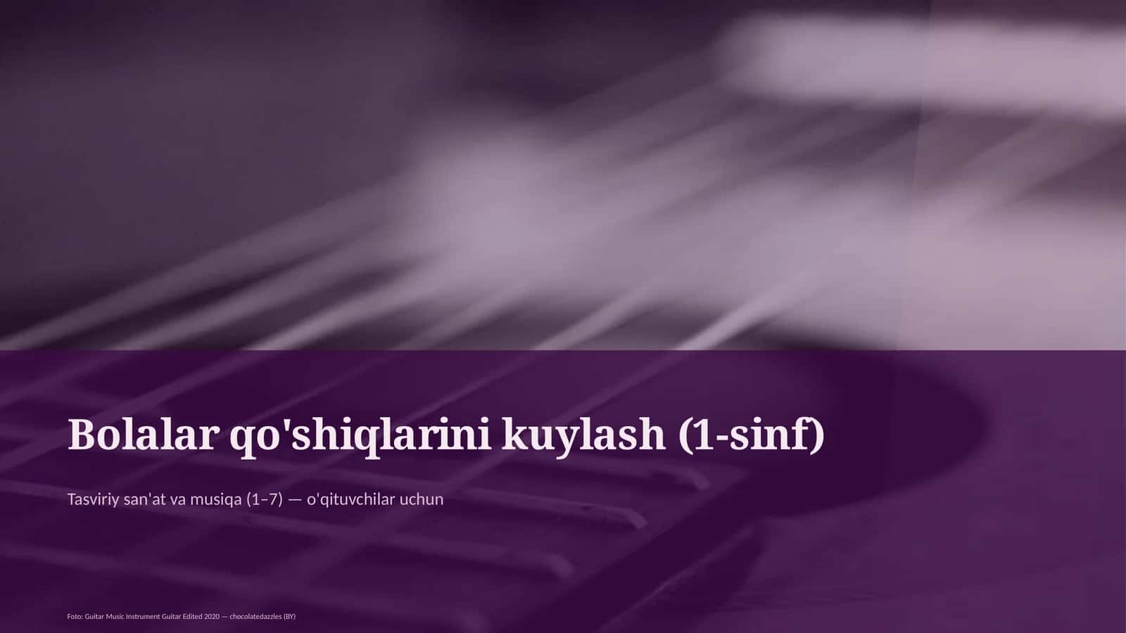 Bolalar qo'shiqlarini kuylash (1-sinf) 1