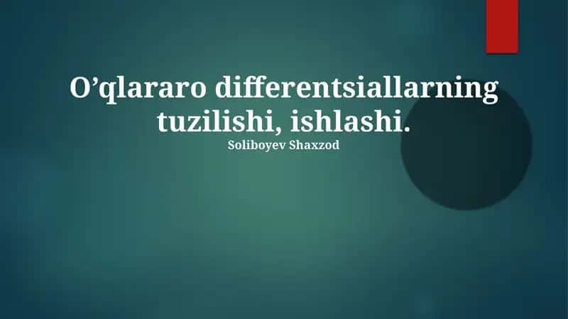Hujayraaro aloqalar tuzilishi va ishlashi 1