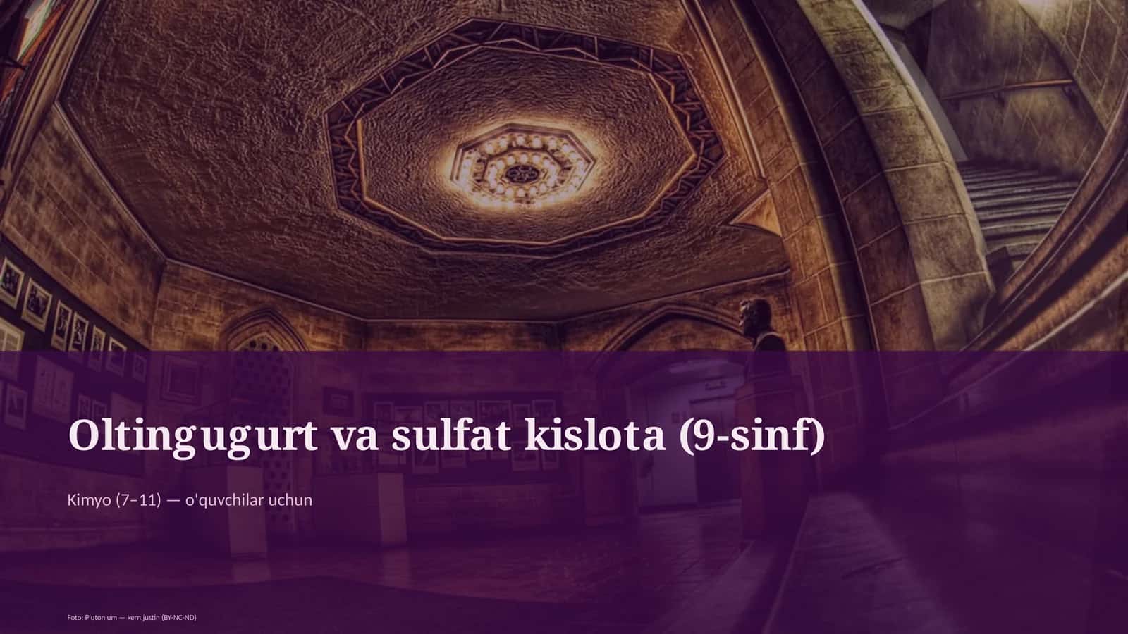 Oltingugurt va sulfat kislota (9-sinf) 1